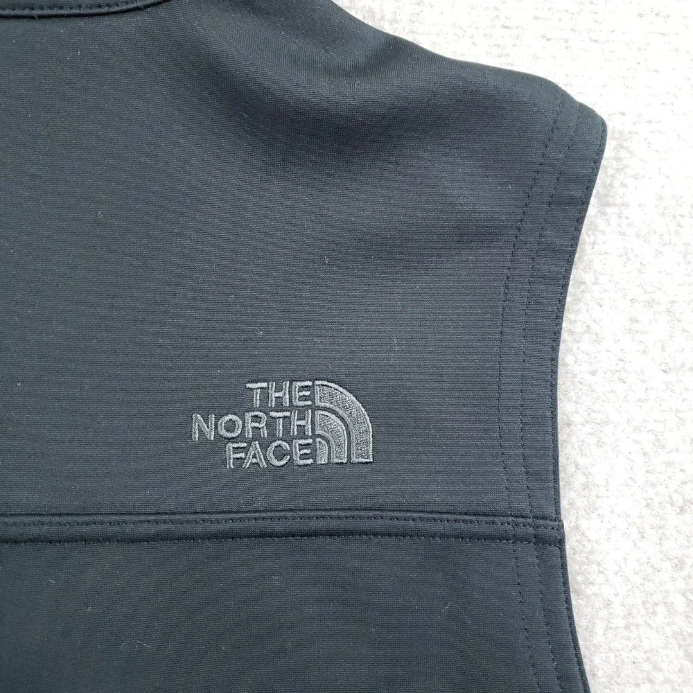 The North Face Vest Mens Medium Black Windwall Windbreaker Full Zip Pockets Z